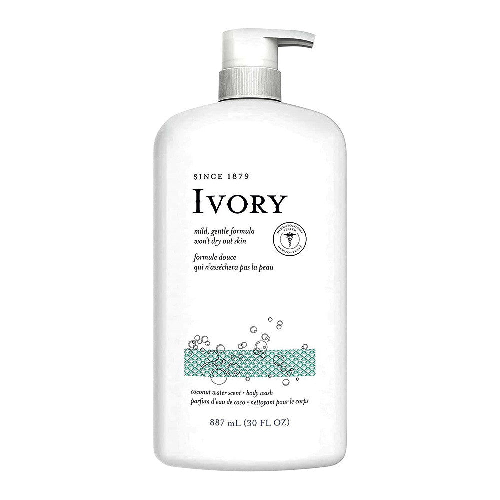 Ivory Clean Coconut Water Scent Body Wash, 30 Oz